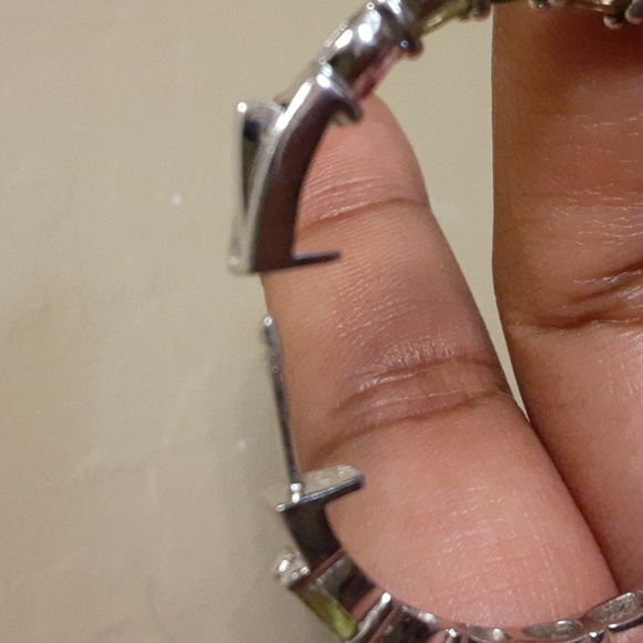 925 Genuine Multi Tourmaline,  Inside Outside Hoop Earrings. Price Is FIRM. - Picture 5 of 9